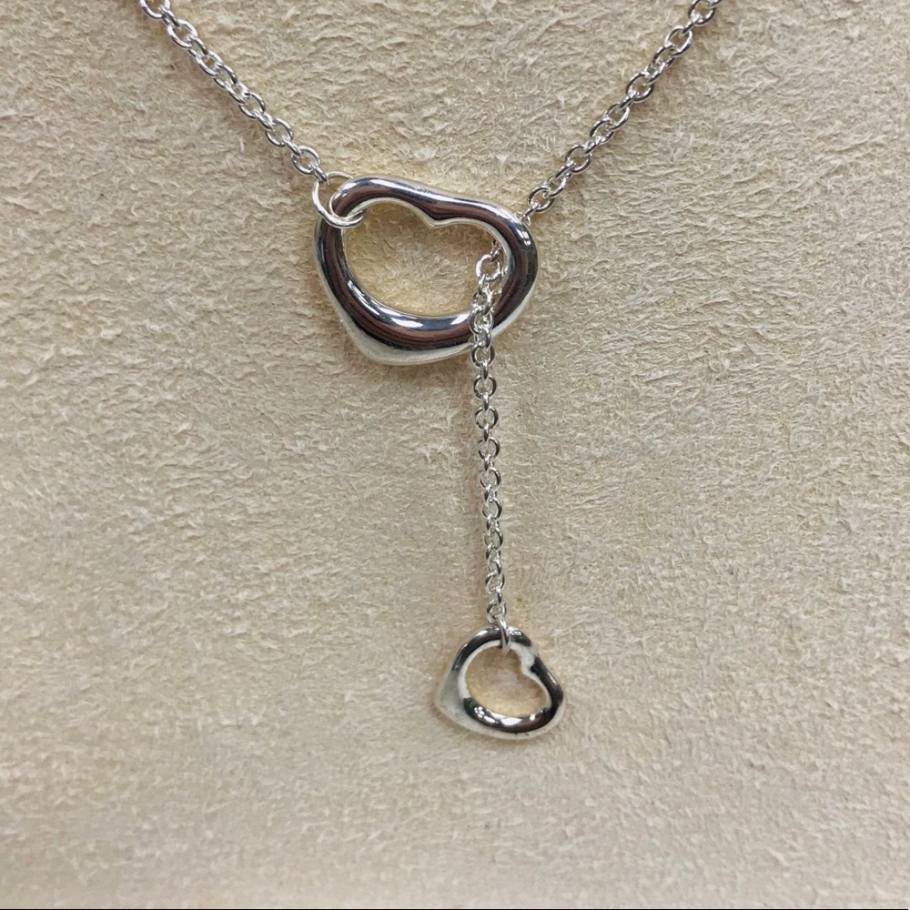 TIFFANY & Co.  Open Heart Lariat Necklace - Picture 3 of 8